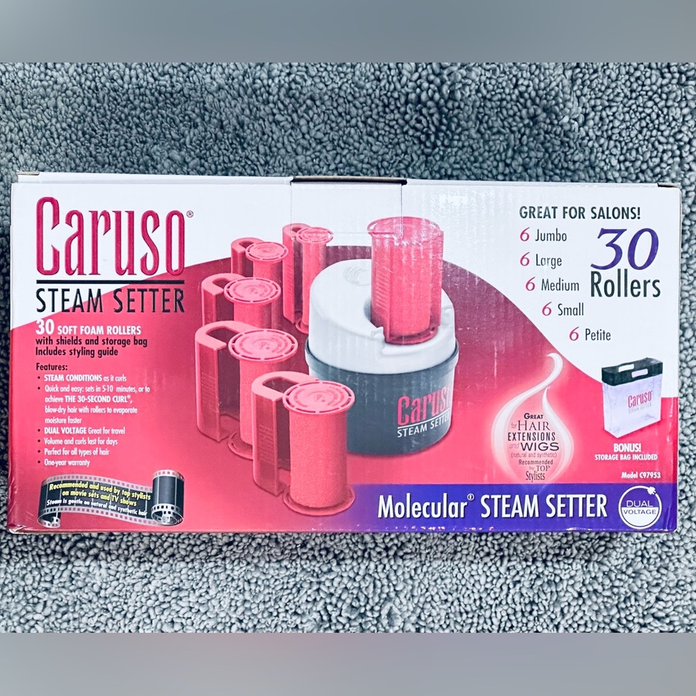 CARUSO Steam Setter Curlers for natural or extension hair curls and waves 💋